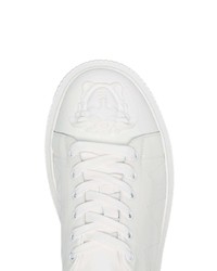 Baskets basses en cuir blanches Versace