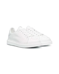 Baskets basses en cuir blanches Versace