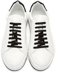 Baskets basses en cuir blanches Jil Sander