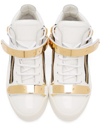 Baskets basses en cuir blanches Giuseppe Zanotti