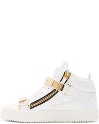 Baskets basses en cuir blanches Giuseppe Zanotti