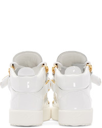 Baskets basses en cuir blanches Giuseppe Zanotti