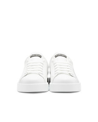 Baskets basses en cuir blanches Dolce and Gabbana