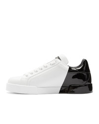 Baskets basses en cuir blanches Dolce and Gabbana