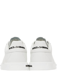 Baskets basses en cuir blanches Dolce & Gabbana