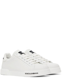 Baskets basses en cuir blanches Dolce & Gabbana