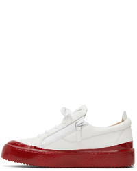 Baskets basses en cuir blanches Giuseppe Zanotti