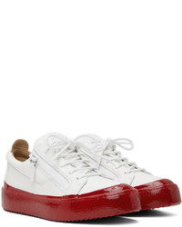 Baskets basses en cuir blanches Giuseppe Zanotti