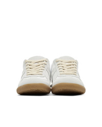 Baskets basses en cuir blanches Maison Margiela