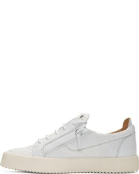 Baskets basses en cuir blanches Giuseppe Zanotti