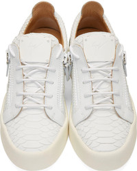 Baskets basses en cuir blanches Giuseppe Zanotti