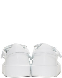 Baskets basses en cuir blanches Jil Sander