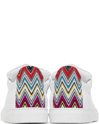 Baskets basses en cuir blanches Missoni