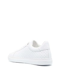 Baskets basses en cuir blanches Baldinini