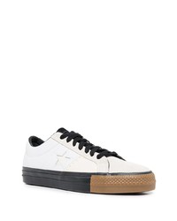 Baskets basses en cuir blanches Converse