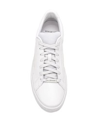 Baskets basses en cuir blanches Puma