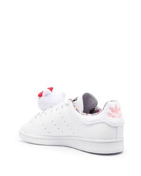 Baskets basses en cuir blanches adidas