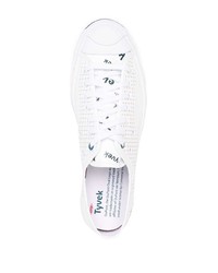 Baskets basses en cuir blanches Converse