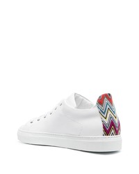 Baskets basses en cuir blanches Missoni