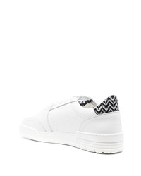 Baskets basses en cuir blanches Missoni