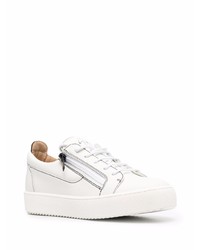 Baskets basses en cuir blanches Giuseppe Zanotti