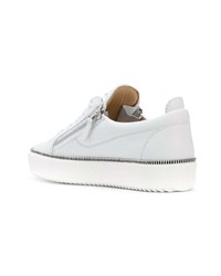 Baskets basses en cuir blanches Giuseppe Zanotti Design