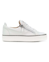 Baskets basses en cuir blanches Giuseppe Zanotti Design