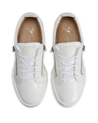 Baskets basses en cuir blanches Giuseppe Zanotti