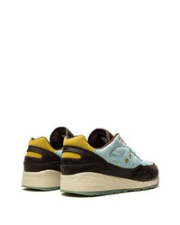 Baskets basses en cuir bleu clair Saucony