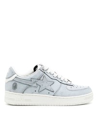 Baskets basses en cuir bleu clair A Bathing Ape