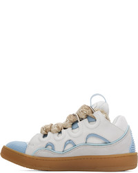 Baskets basses en cuir bleu clair Lanvin