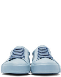 Baskets basses en cuir bleu clair Jil Sander