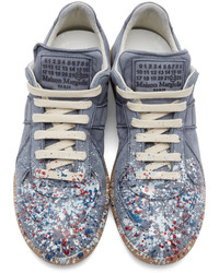 Baskets basses en cuir bleu clair Maison Margiela