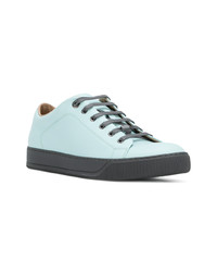 Baskets basses en cuir bleu clair Lanvin