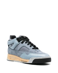 Baskets basses en cuir bleu clair Maison Margiela