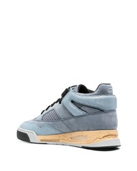 Baskets basses en cuir bleu clair Maison Margiela