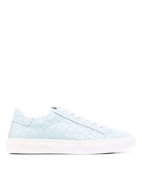 Baskets basses en cuir bleu clair Hide&Jack