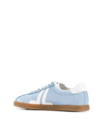 Baskets basses en cuir bleu clair Lanvin