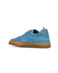 Baskets basses en cuir bleu clair Officine Creative