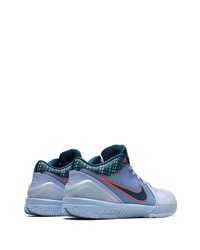 Baskets basses en cuir bleu clair Nike