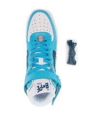 Baskets basses en cuir bleu clair A Bathing Ape