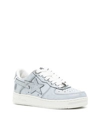 Baskets basses en cuir bleu clair A Bathing Ape