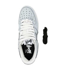 Baskets basses en cuir bleu clair A Bathing Ape