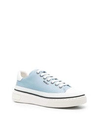 Baskets basses en cuir bleu clair Bally