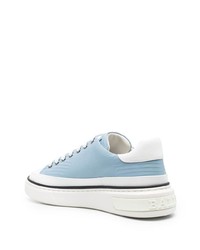 Baskets basses en cuir bleu clair Bally