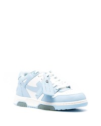 Baskets basses en cuir bleu clair Off-White