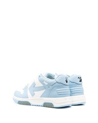 Baskets basses en cuir bleu clair Off-White