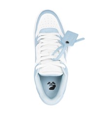 Baskets basses en cuir bleu clair Off-White