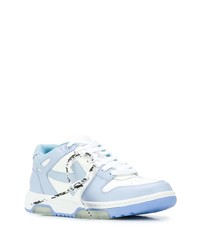 Baskets basses en cuir bleu clair Off-White