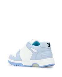 Baskets basses en cuir bleu clair Off-White